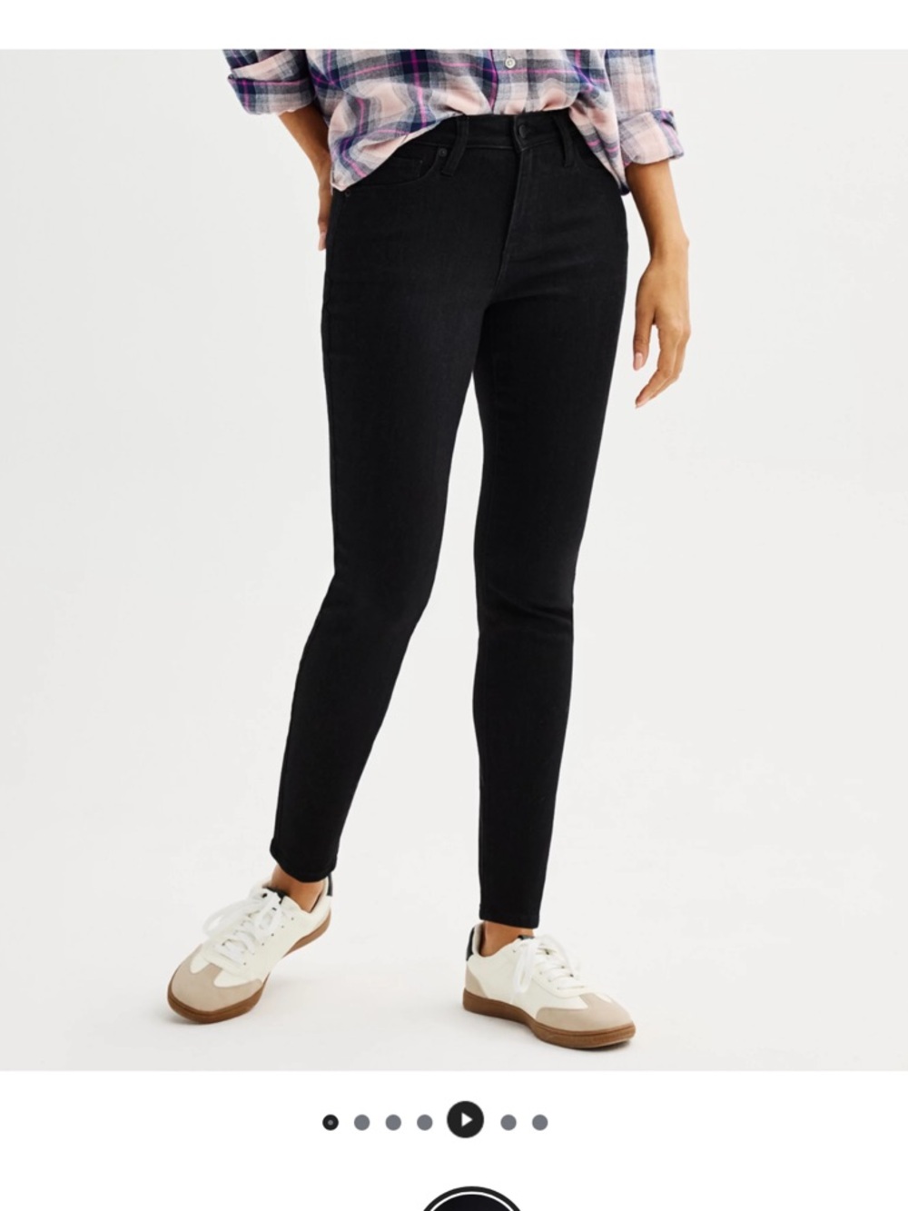 SONOMA NWT!! Skinny Supersoft Stretch Women’s Jeans - Black 8PS - Picture 2 of 5